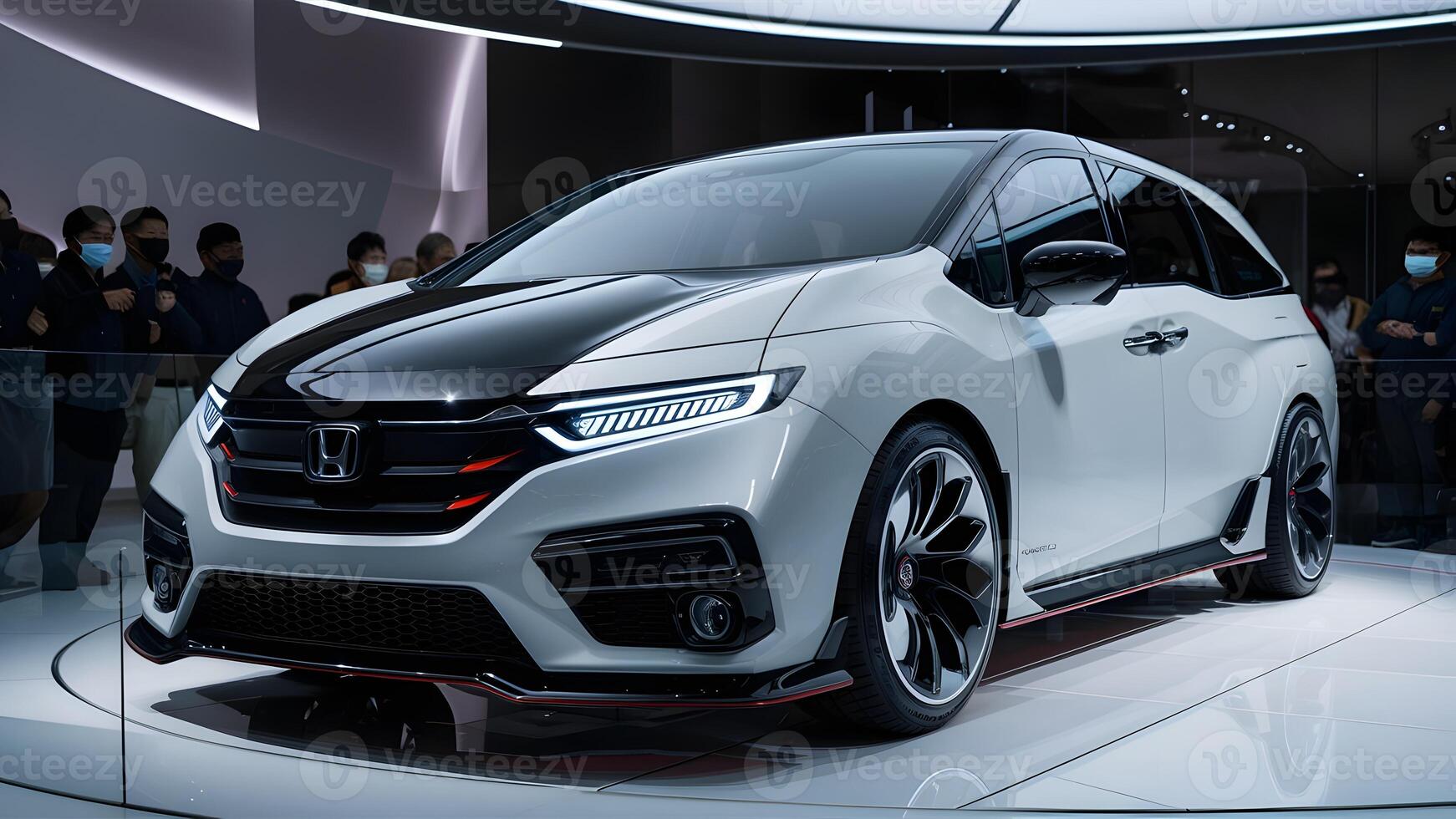Honda Odyssey minivan, stylish family vehicle, luxury car for family trips, modern Honda Odyssey on the road, sleek exterior design of Honda Odyssey photo