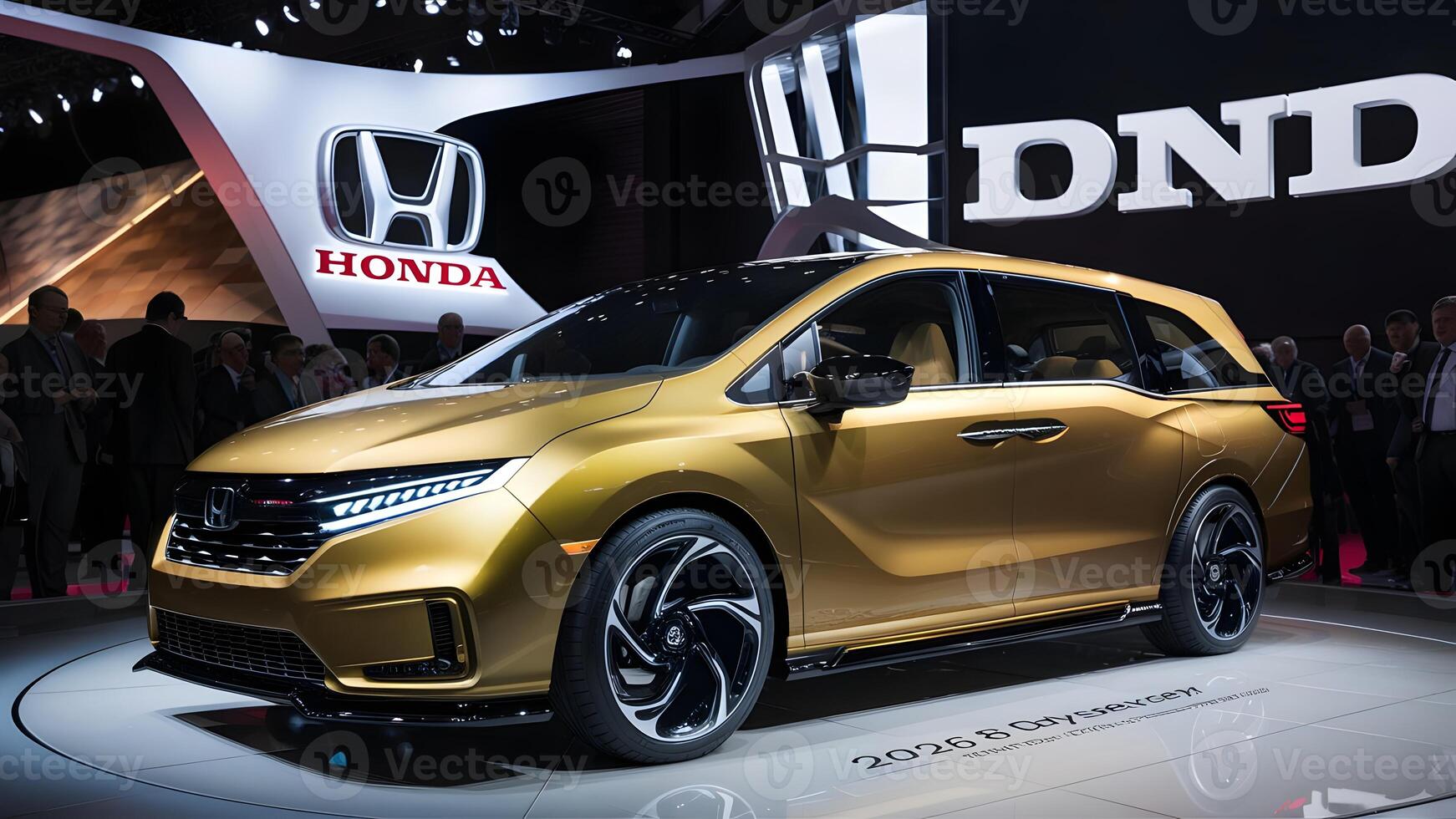 Honda Odyssey minivan, stylish family vehicle, luxury car for family trips, modern Honda Odyssey on the road, sleek exterior design of Honda Odyssey photo
