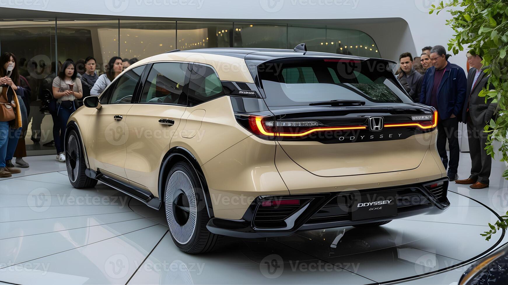 Honda Odyssey minivan, stylish family vehicle, luxury car for family trips, modern Honda Odyssey on the road, sleek exterior design of Honda Odyssey photo