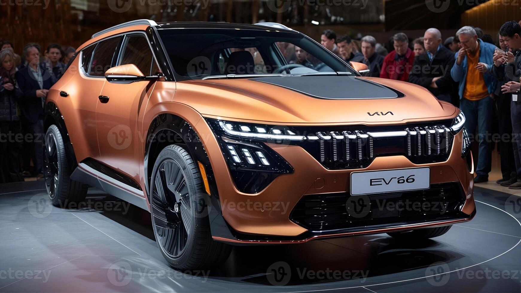 KIA EV6 electric SUV, futuristic design, eco-friendly vehicle, electric crossover car, high-tech automotive, sleek exterior photo