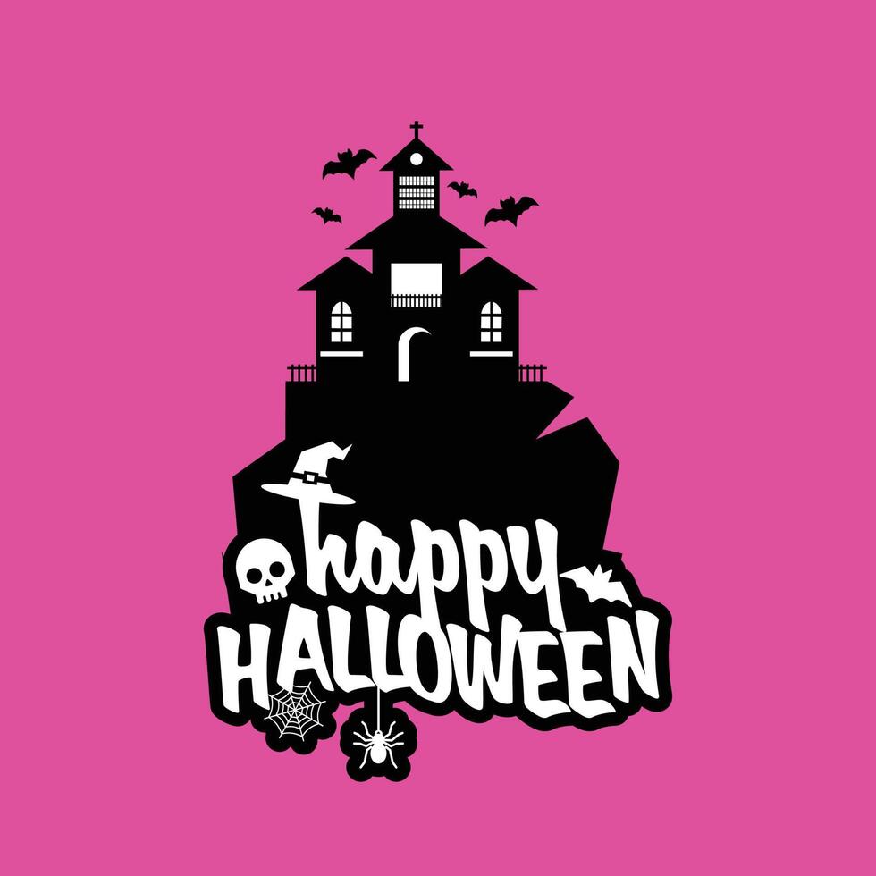 Halloween design with typography and light background element vector