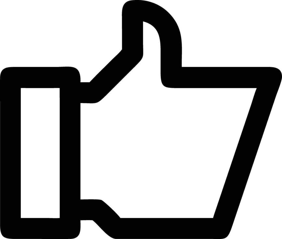Thumbs Up Icon silhouette Simple design on white background vector