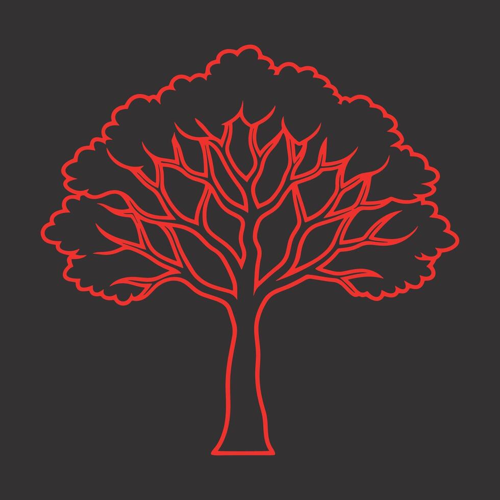 Modern Charming Tree Illustration vector