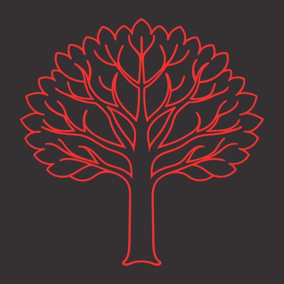 Modern Charming Tree Illustration vector