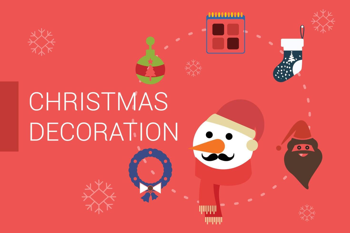 Merry Christmas card with elegent design and typography element vector