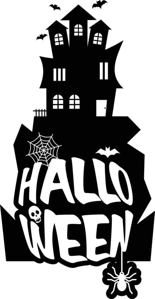 Halloween design with typography and white background element vector