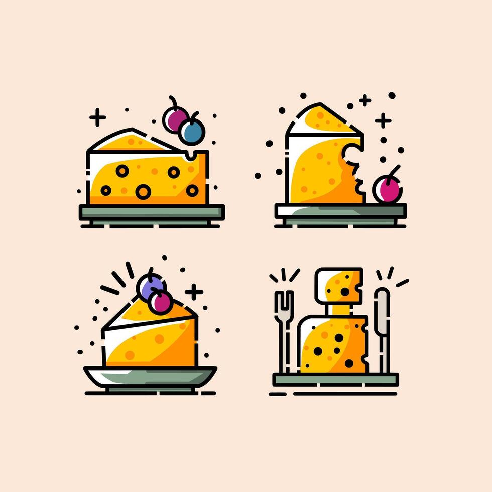 cheese icon ilustration vector