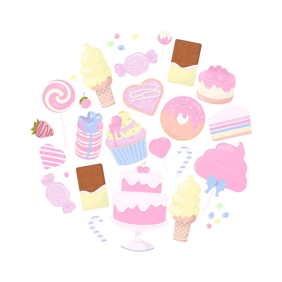 Bakery banner with sweet dessert vector