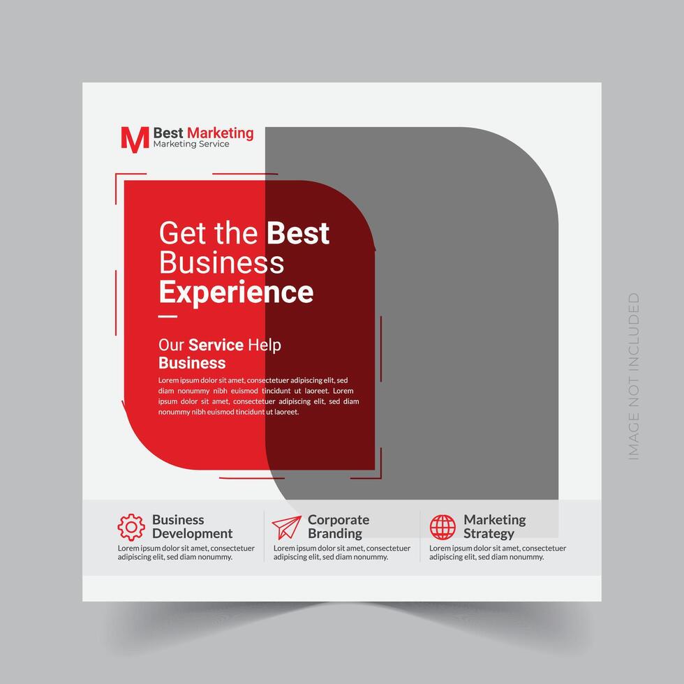 Digital business marketing social media post and web banner template eps vector