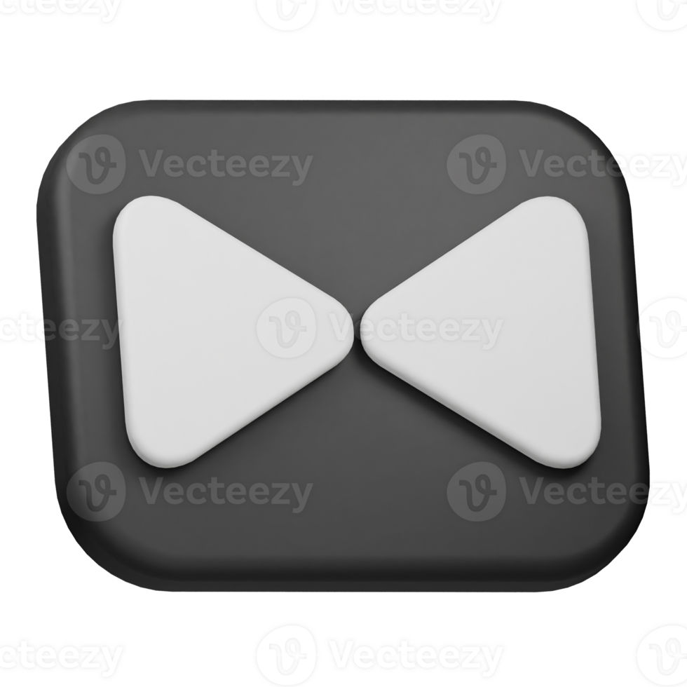 A black and white button with two white triangles png