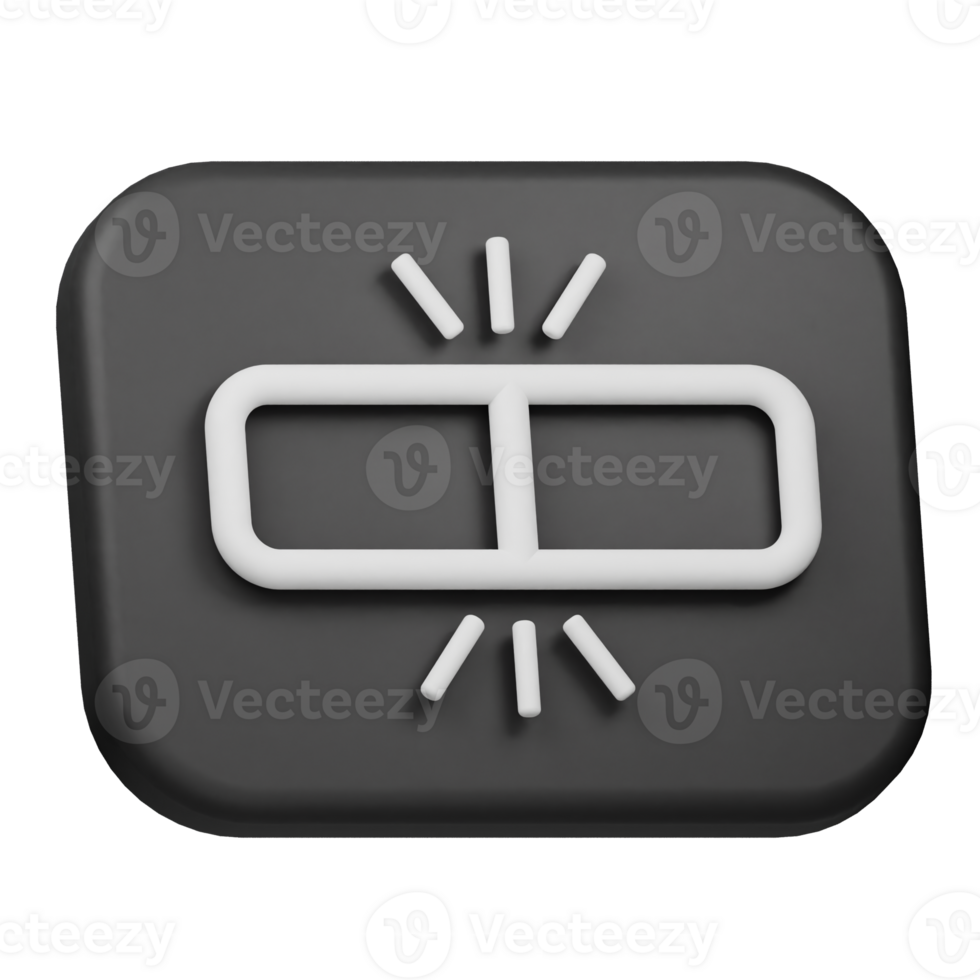 A black button with a white light on it png