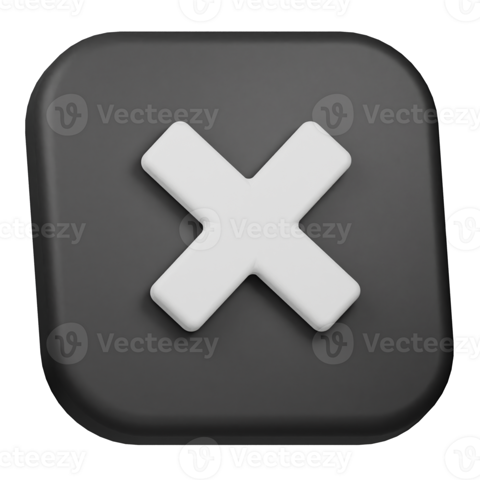 A black and white cross icon on a black button png