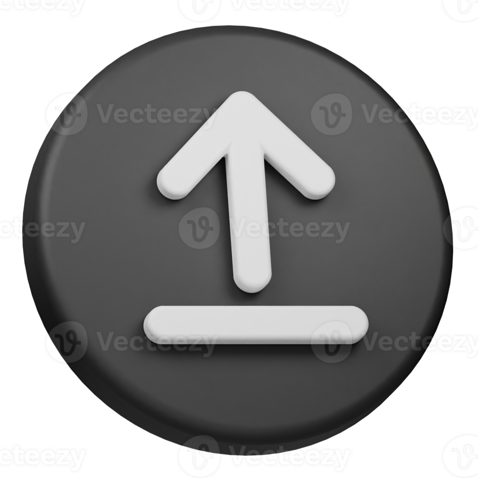 A black button with an arrow pointing up png