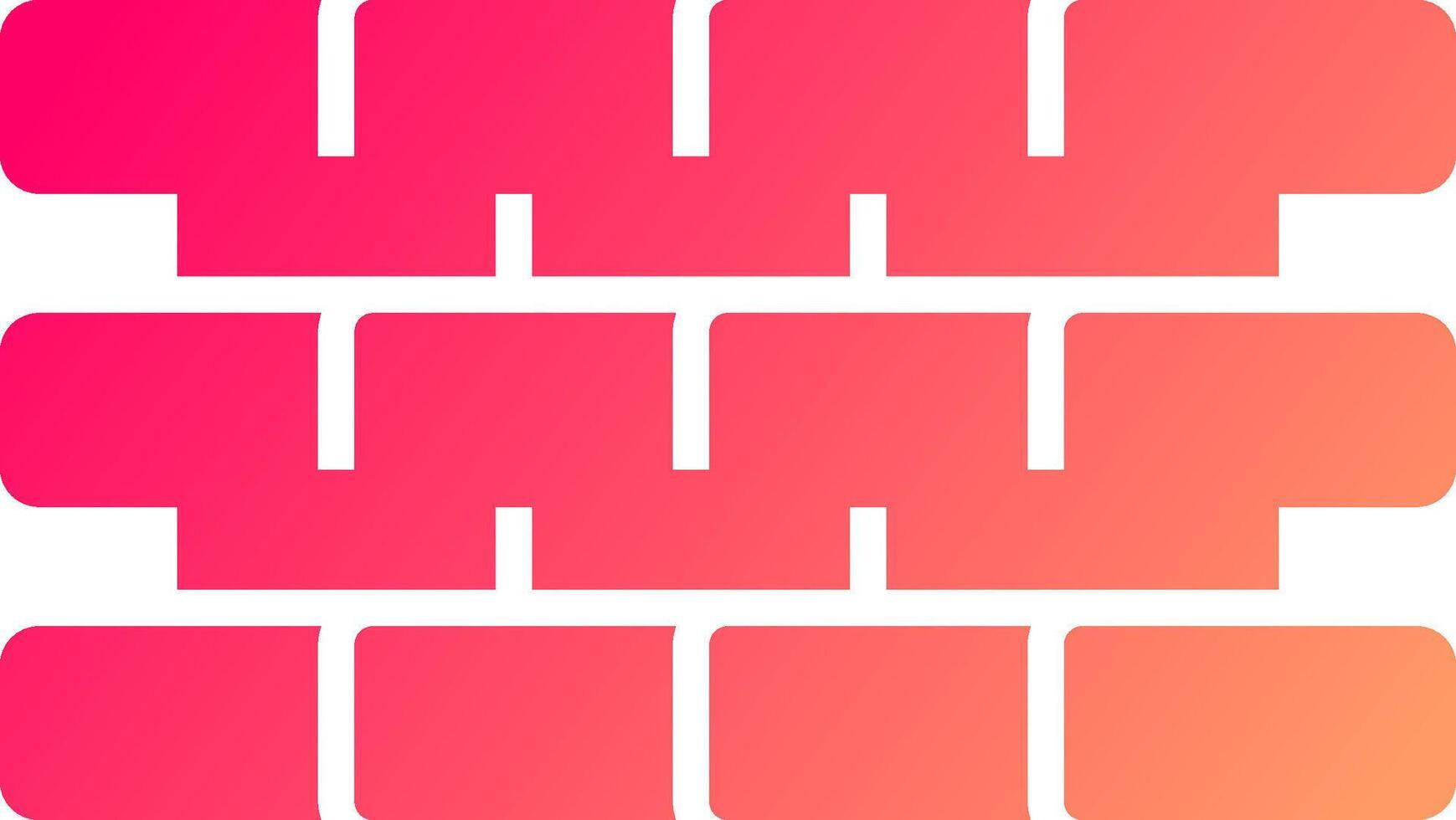 Brick Wall Icon Design vector