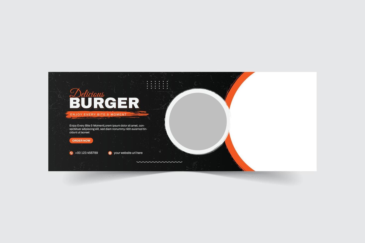 Food Sale Social Media Cover Design for Restaurant Promotions vector