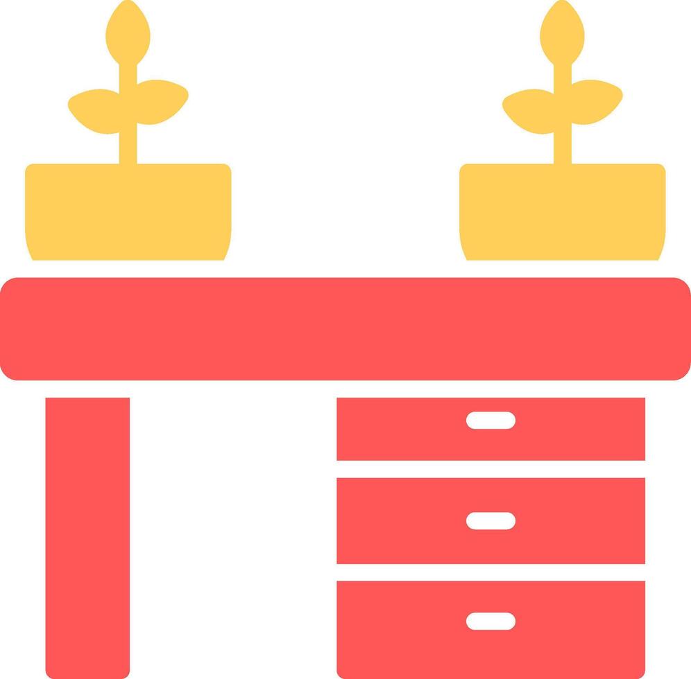 Office Desk Icon Design vector