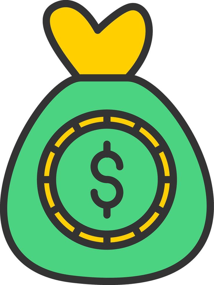 Money Bag Icon Design vector