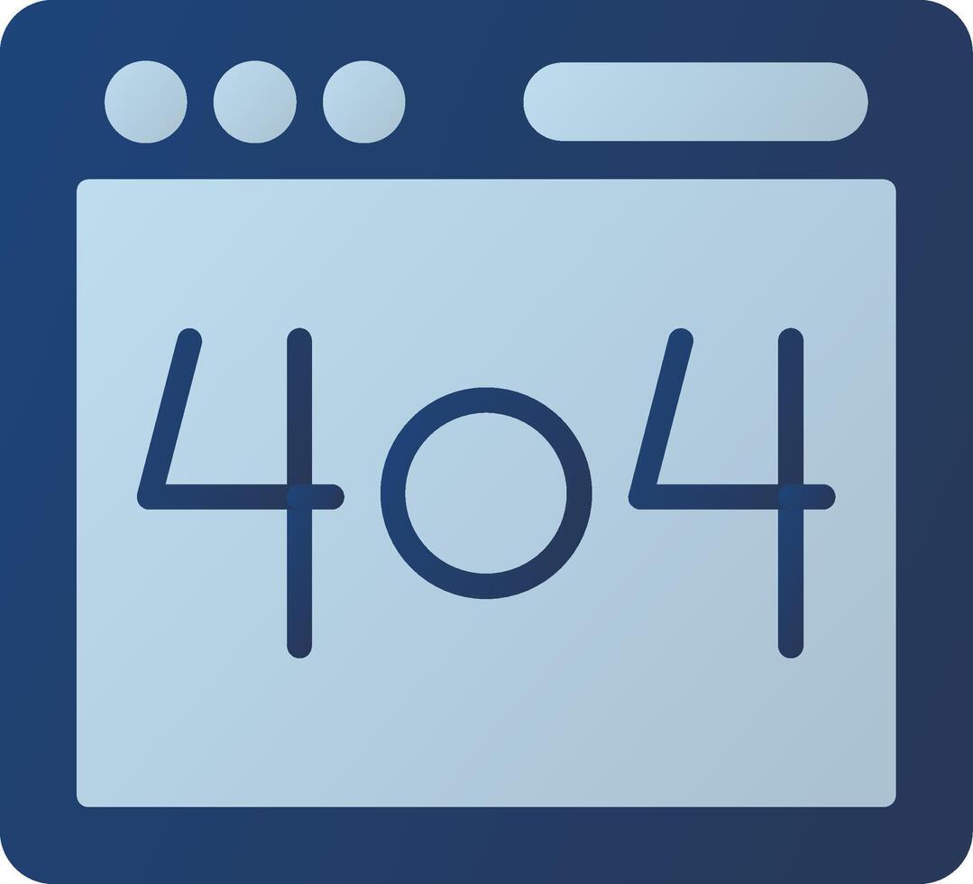 Error 404 Icon Design vector