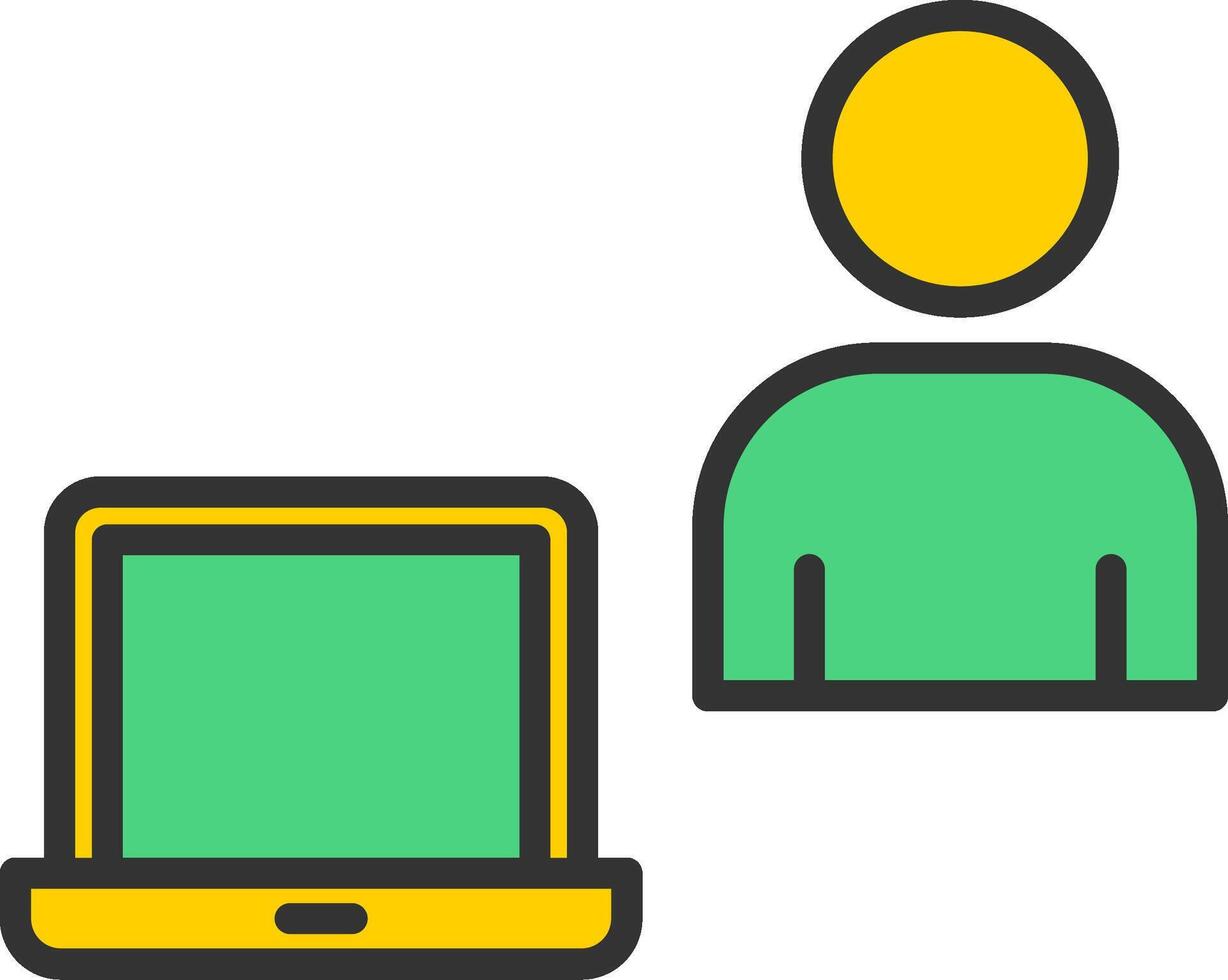 Work From Home Icon Design vector