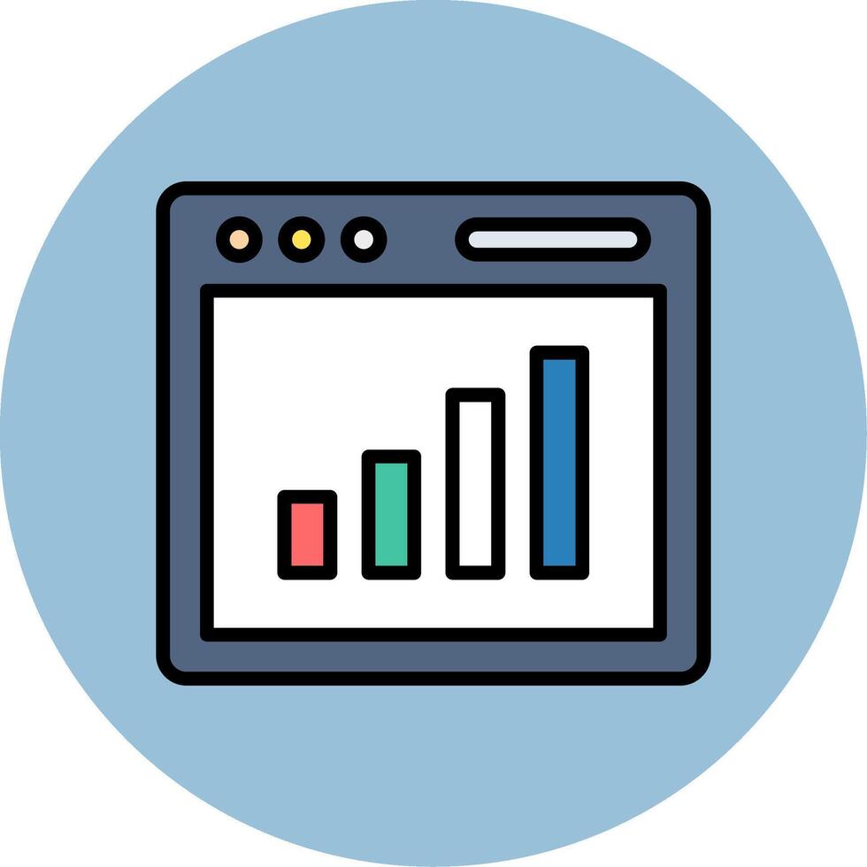 Bar Chart Icon Design vector