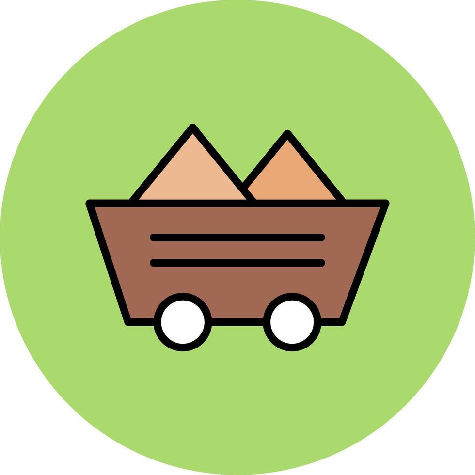 Mining Cart Icon Design vector