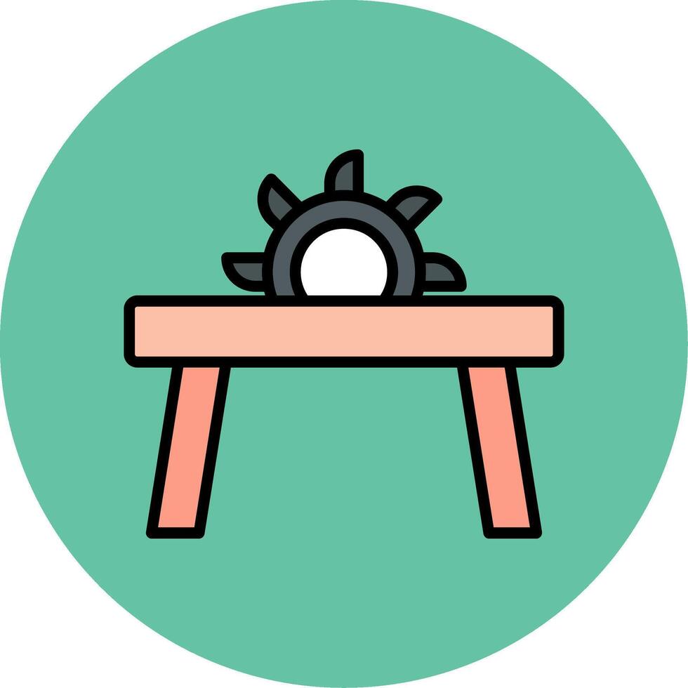 Table Saw Icon Design vector