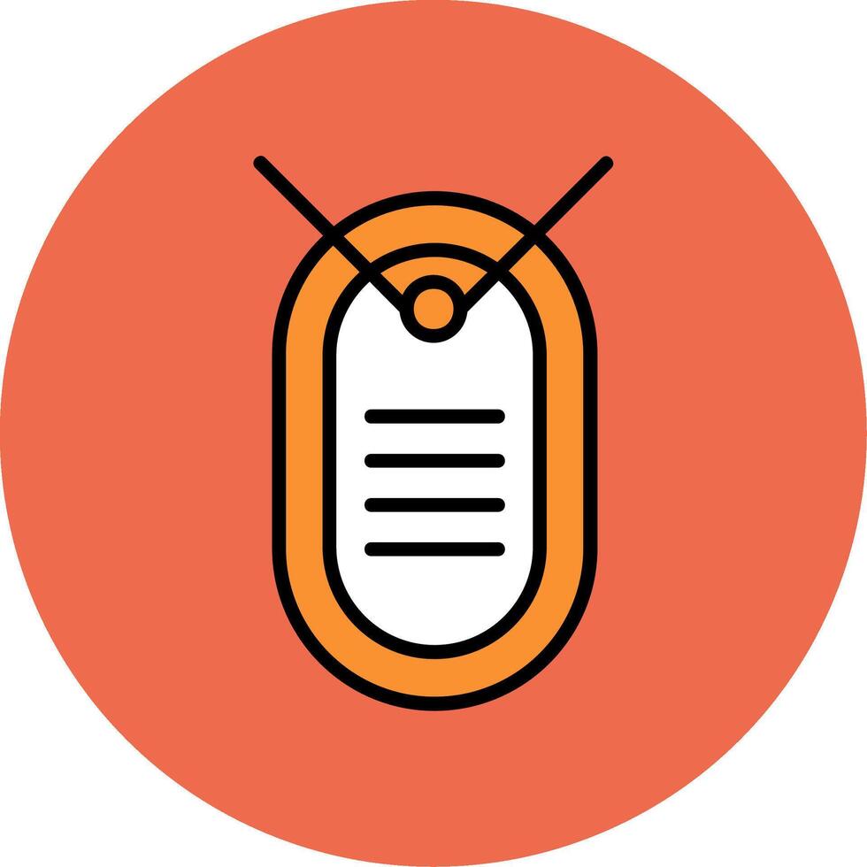 Dog Tag Icon Design vector