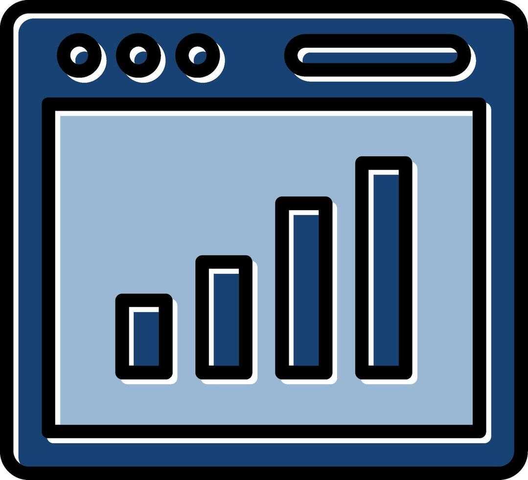 Bar Chart Icon Design vector