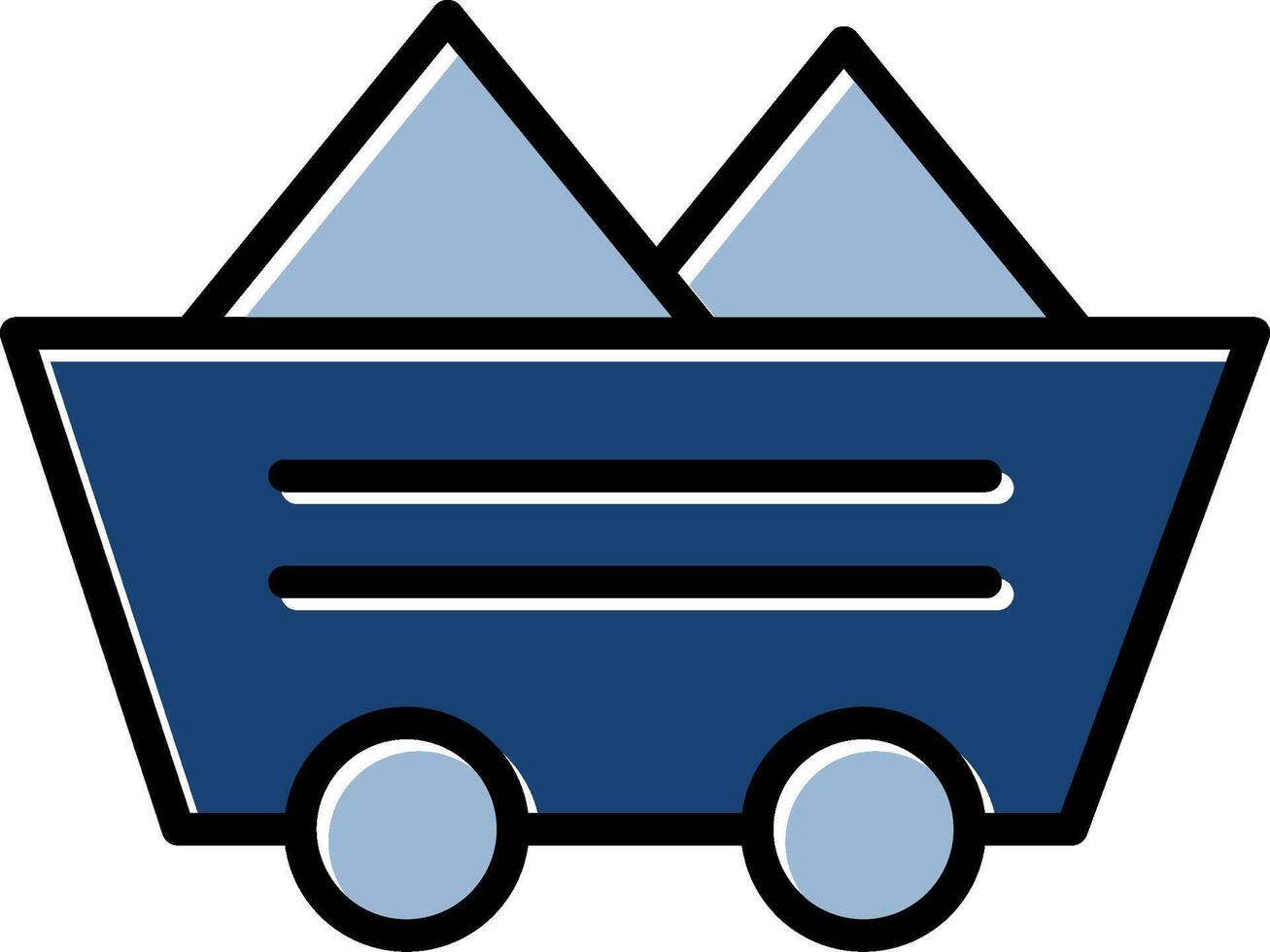Mining Cart Icon Design vector