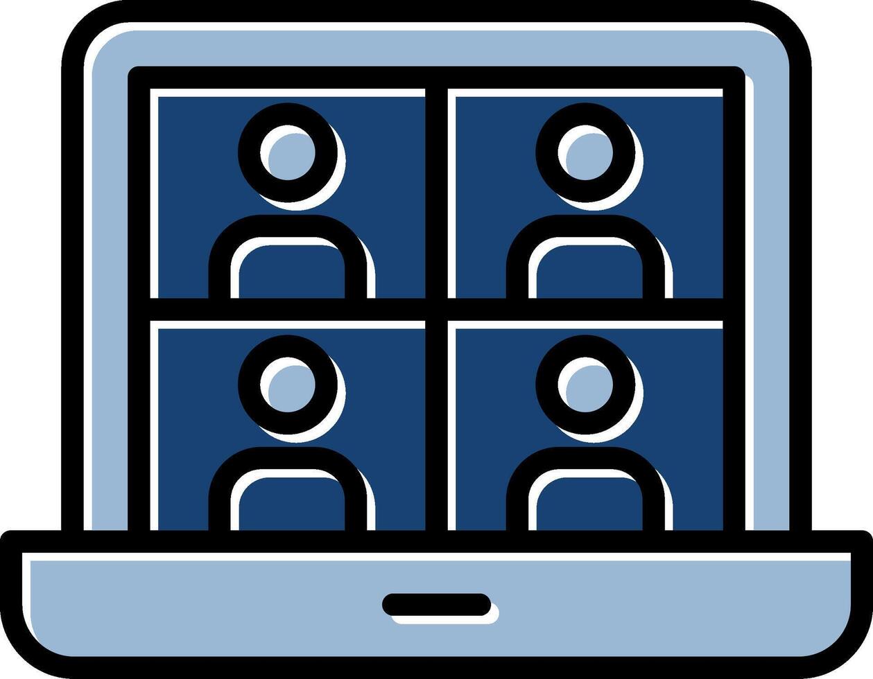 Online Meeting Icon Design vector