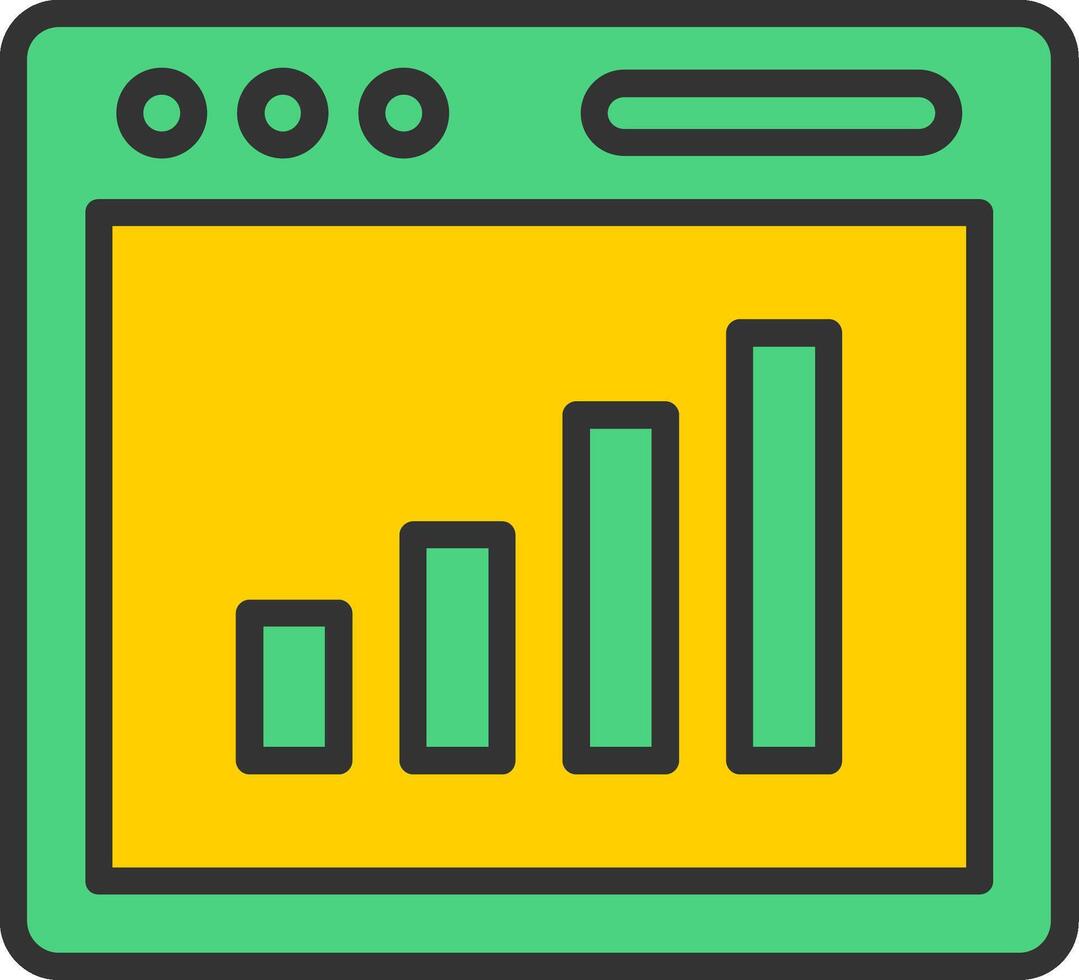 Bar Chart Icon Design vector