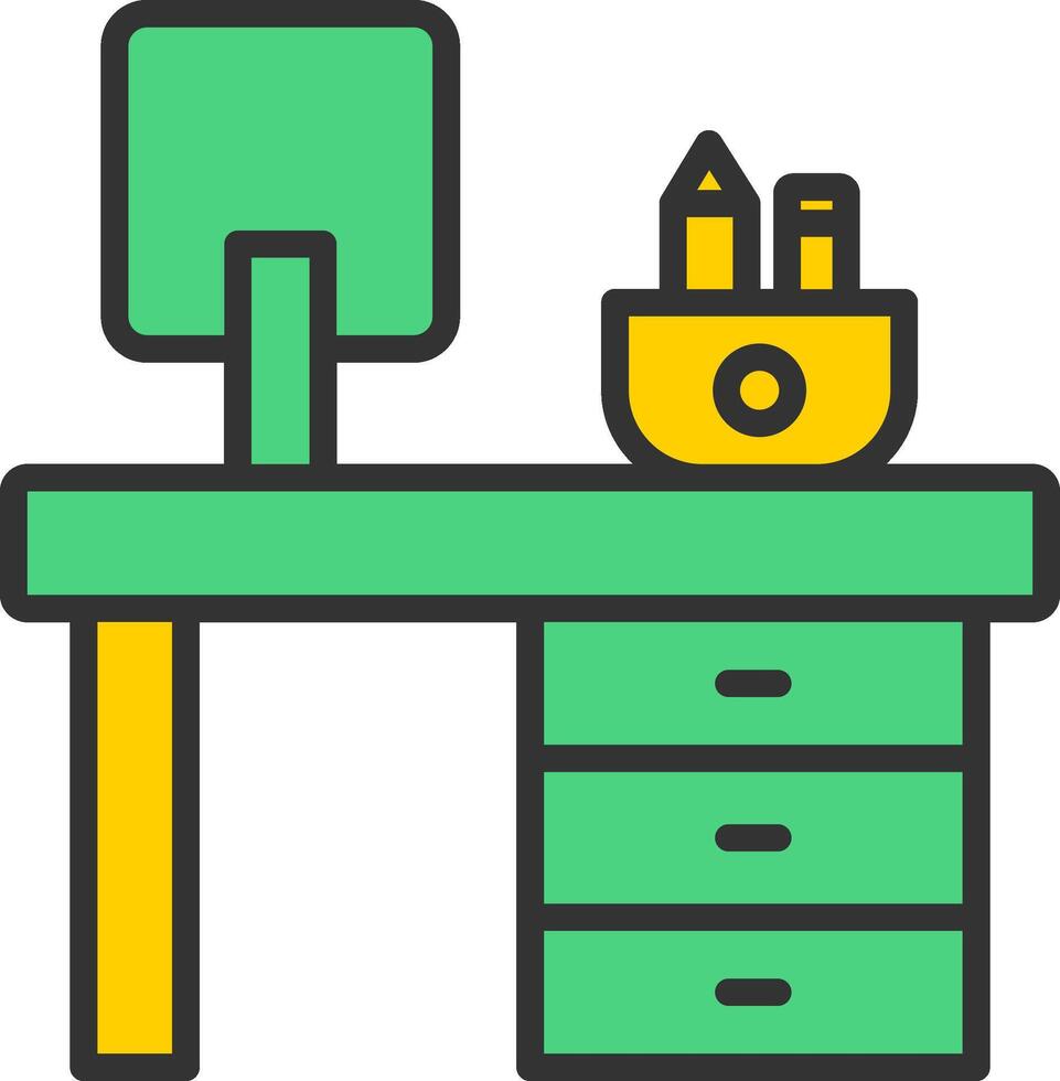 Office Desk Icon Design vector
