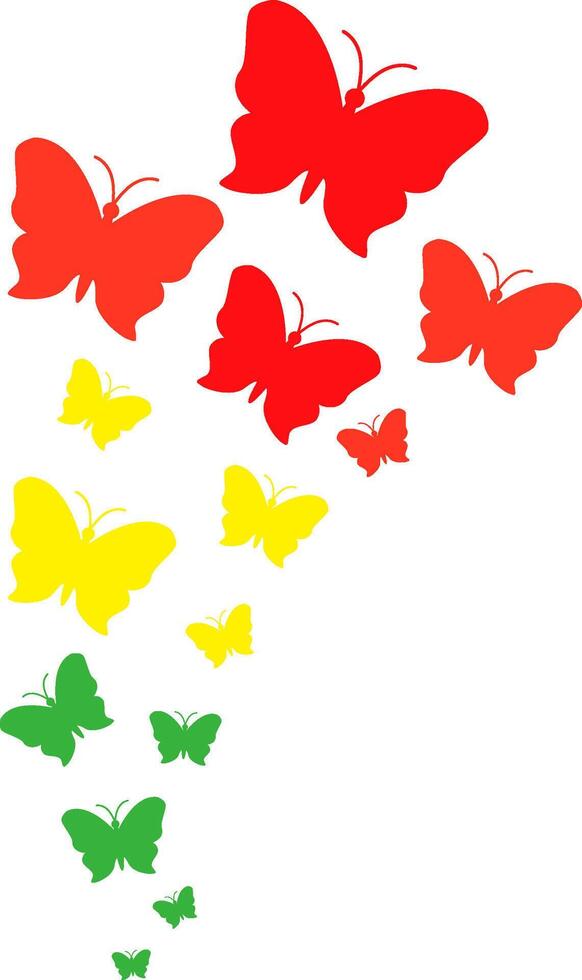 Butterflies in fligh design vector