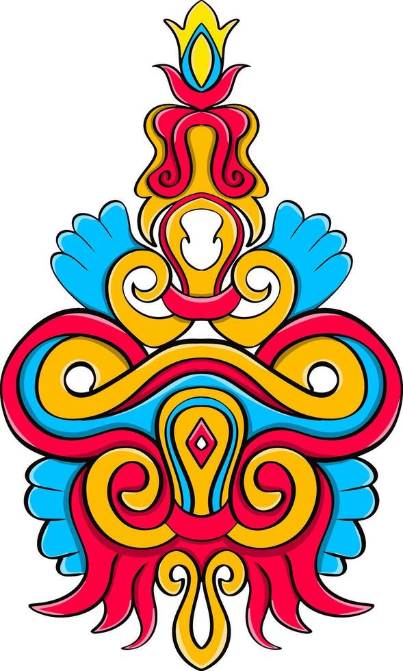 a colorful design with a blue and orange top. vector