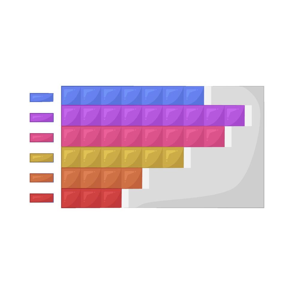 Illustration of bar graph vector