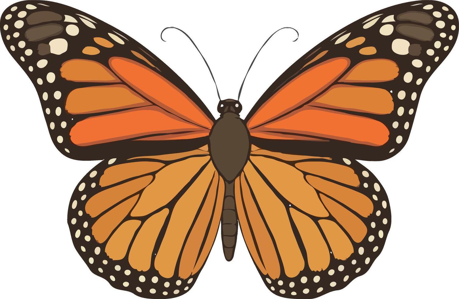 Monarch butterfly clip art vector