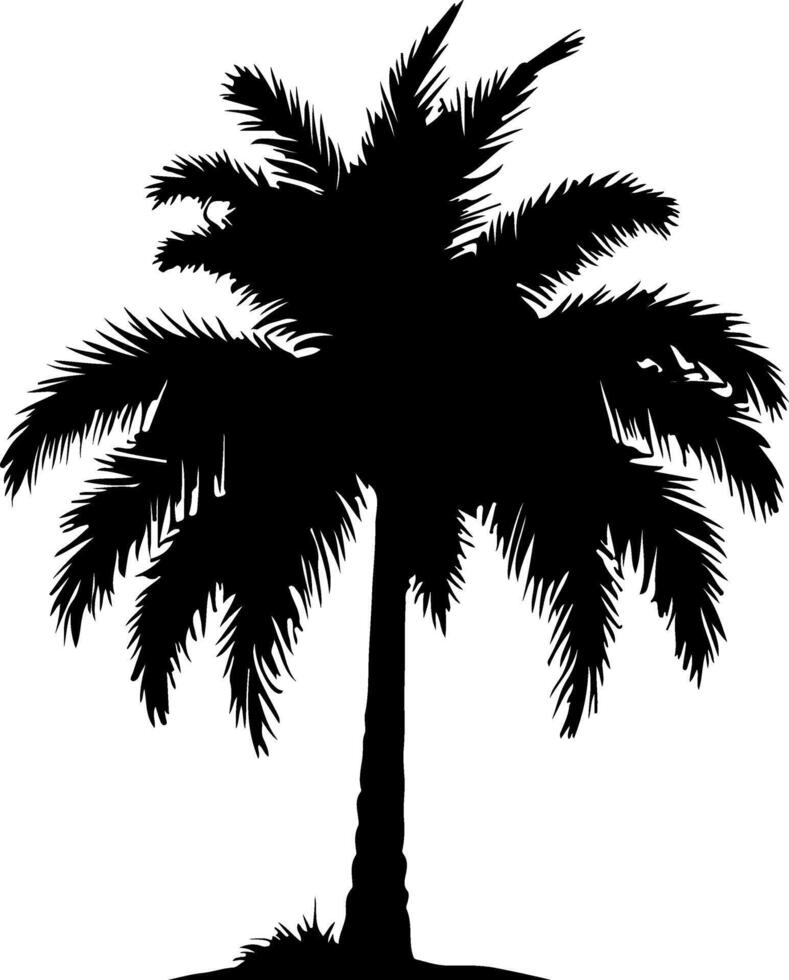 Palm tree silhouette vector