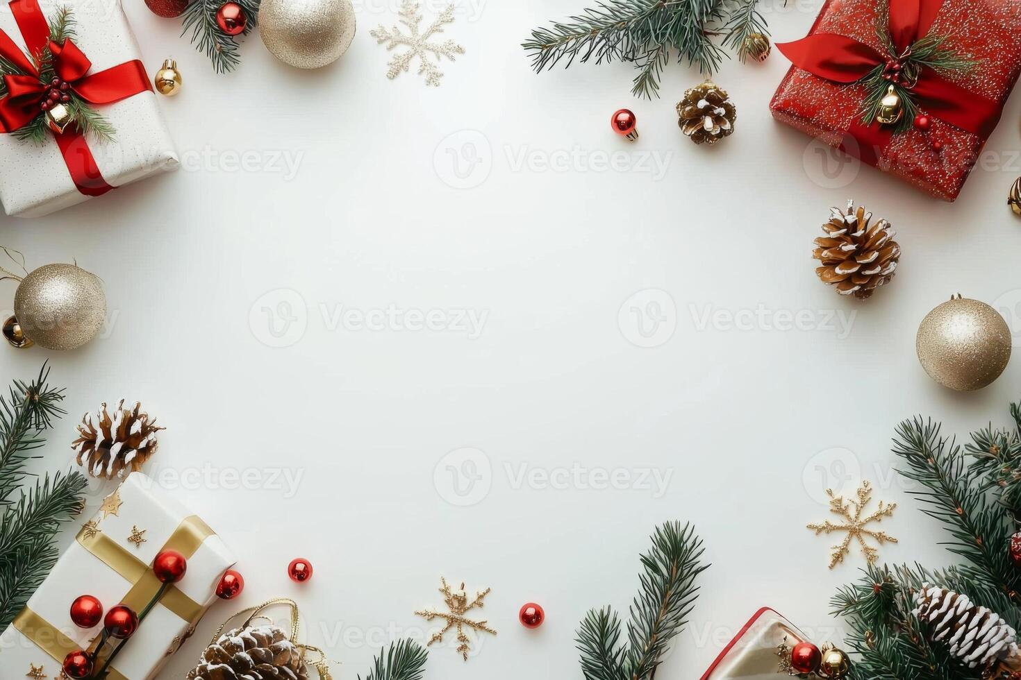 Merry Christmas and happy New Year white background with space for text. Christmas greeting card photo