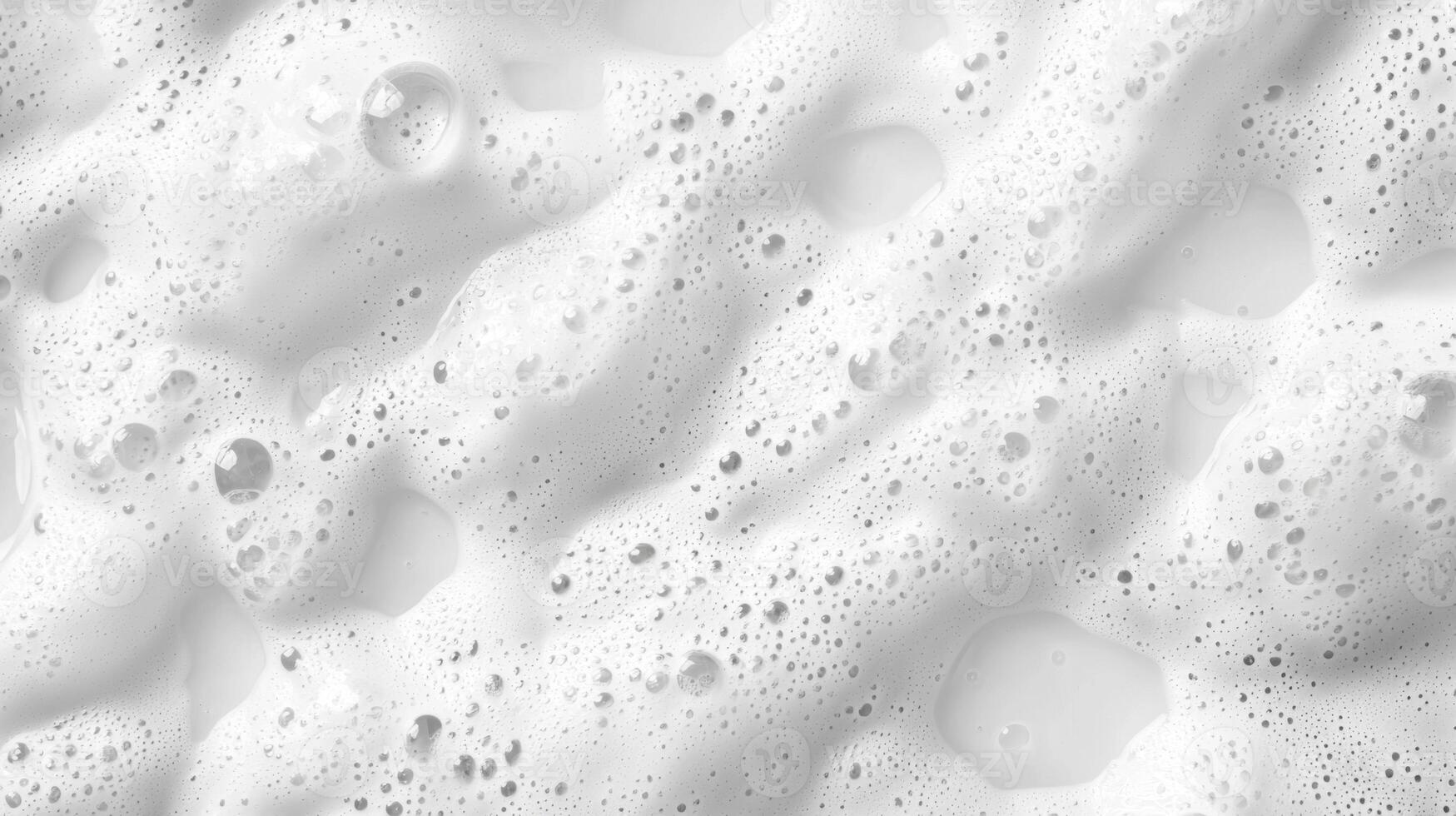 Abstract white soap foam bubbles texture background photo