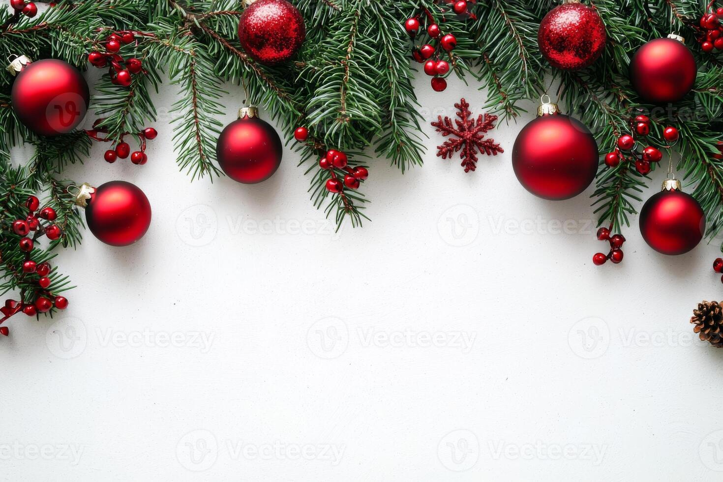 Merry Christmas and happy New Year white background with space for text. Christmas greeting card photo