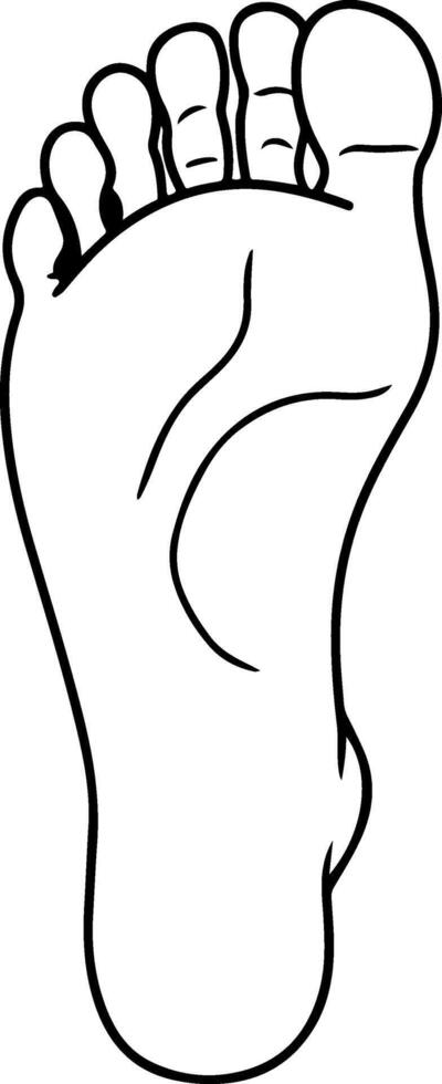 Foot print coloring pages vector
