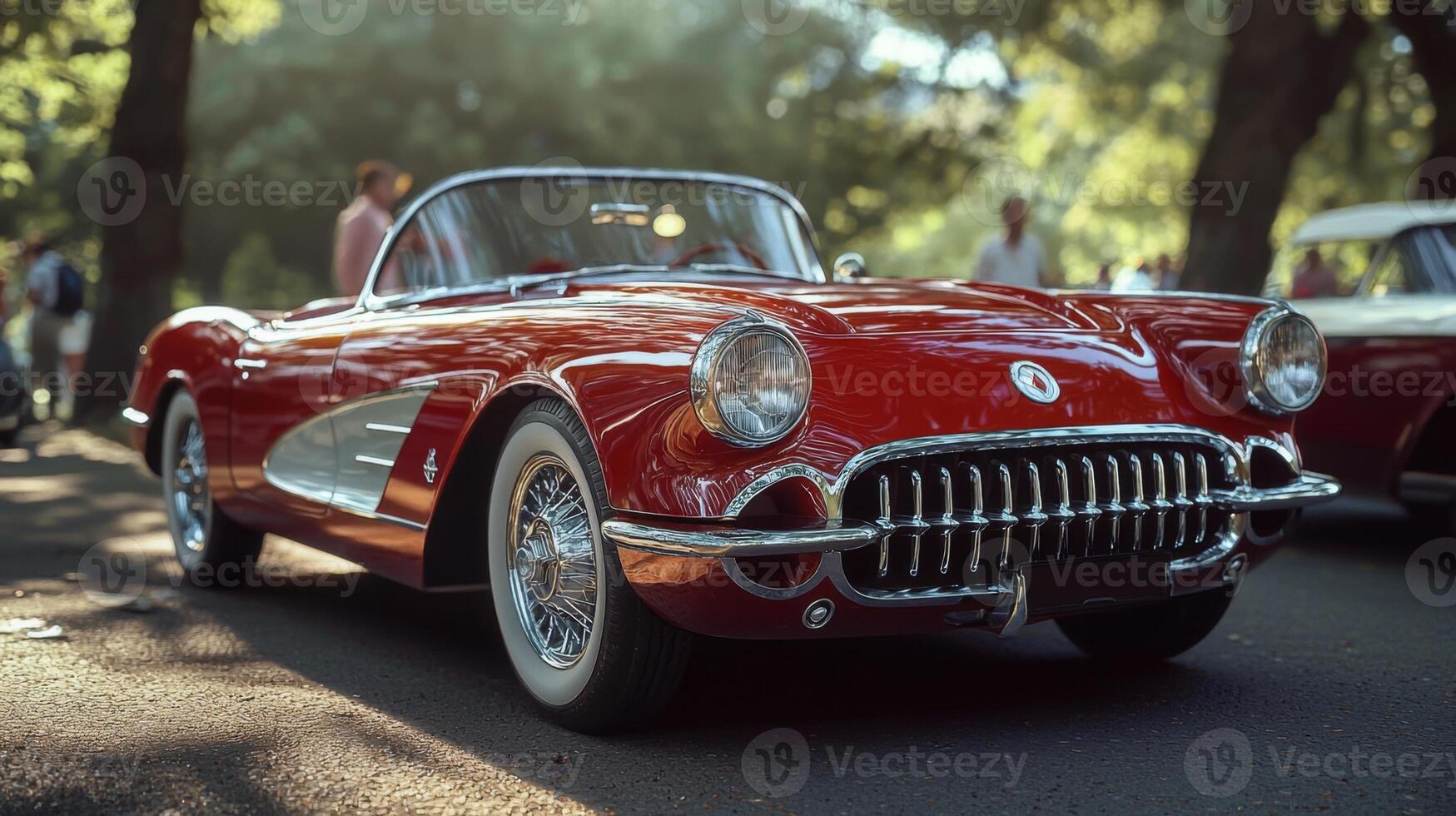 Vintage cars and classic automobile show. Parade of retro luxury classic old cars photo