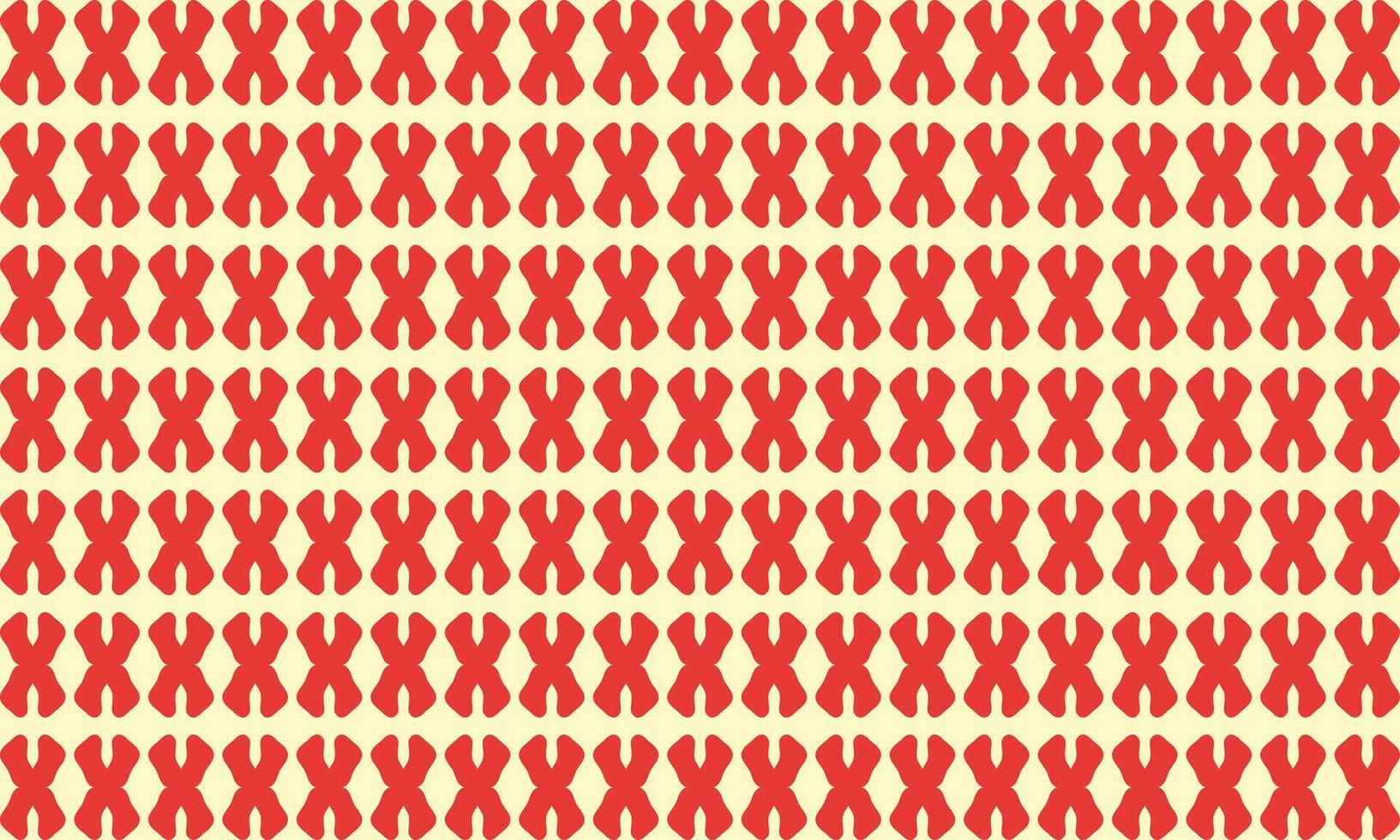 Bold Red X Shapes and Yellow Crescents Pattern on White Background. Modern Geometric Design for Autumn vector