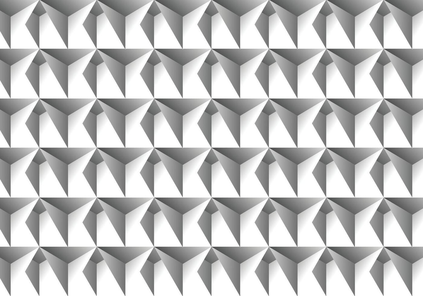 Geometric 3D Folded Pyramid Patter. Modern Abstract Gray and White Illusion Design for Digital Art, Wallpaper, Graphic Design, and Crafts. Minimalist Origami Inspired Decor vector