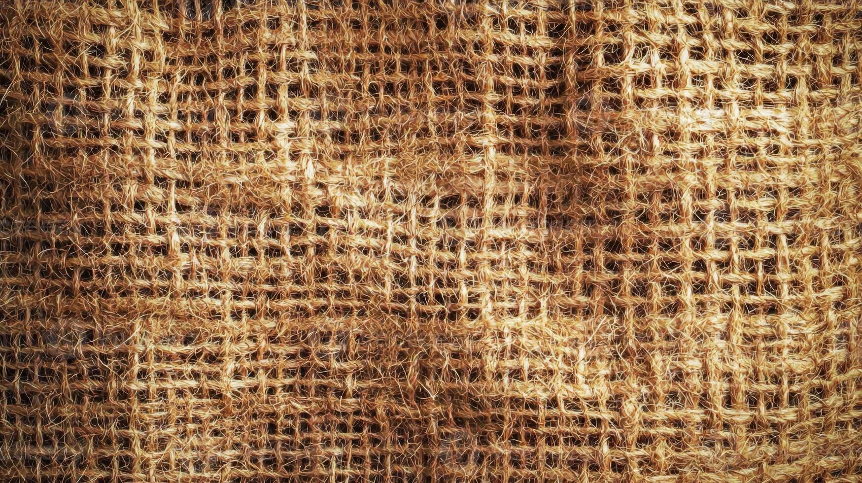 Burlap texture, background of scratchy burlack material in an even light brown color photo