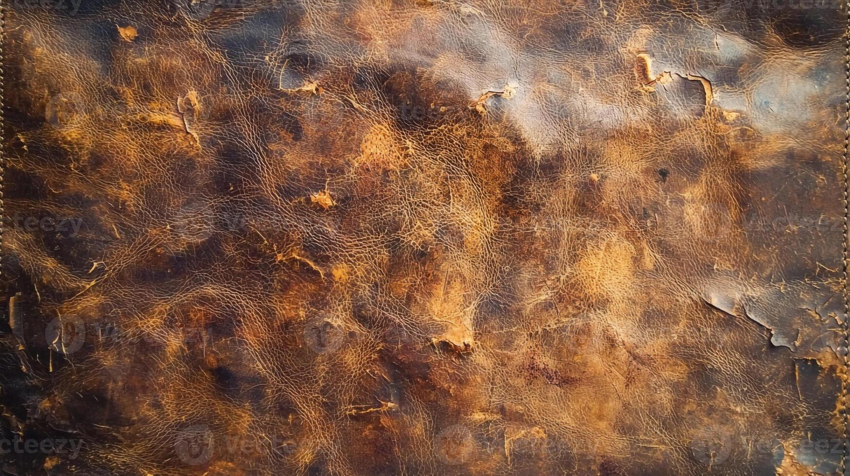 Worn leather surface texture with unique character and age photo