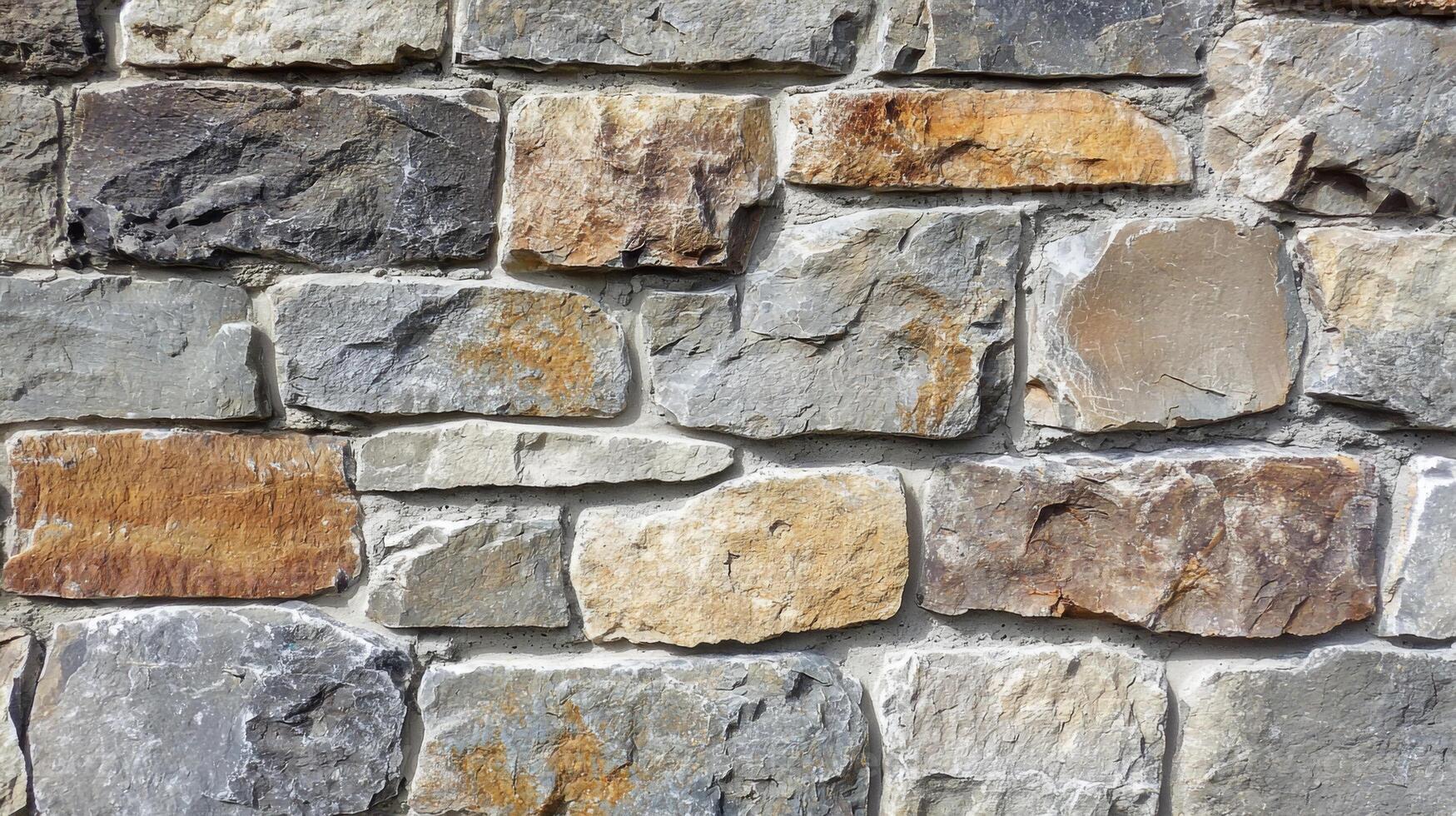 Natural stone wall with a stunning granite texture ideal for architectural and design projects photo