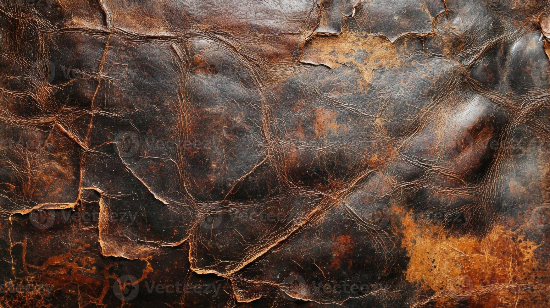 Worn leather surface texture with unique character and age photo