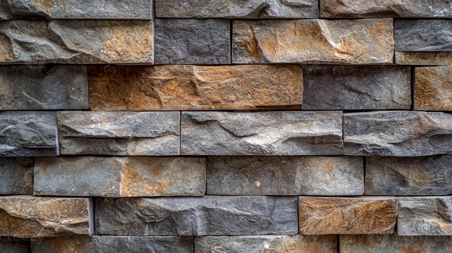 Natural stone wall with a stunning granite texture ideal for architectural and design projects photo