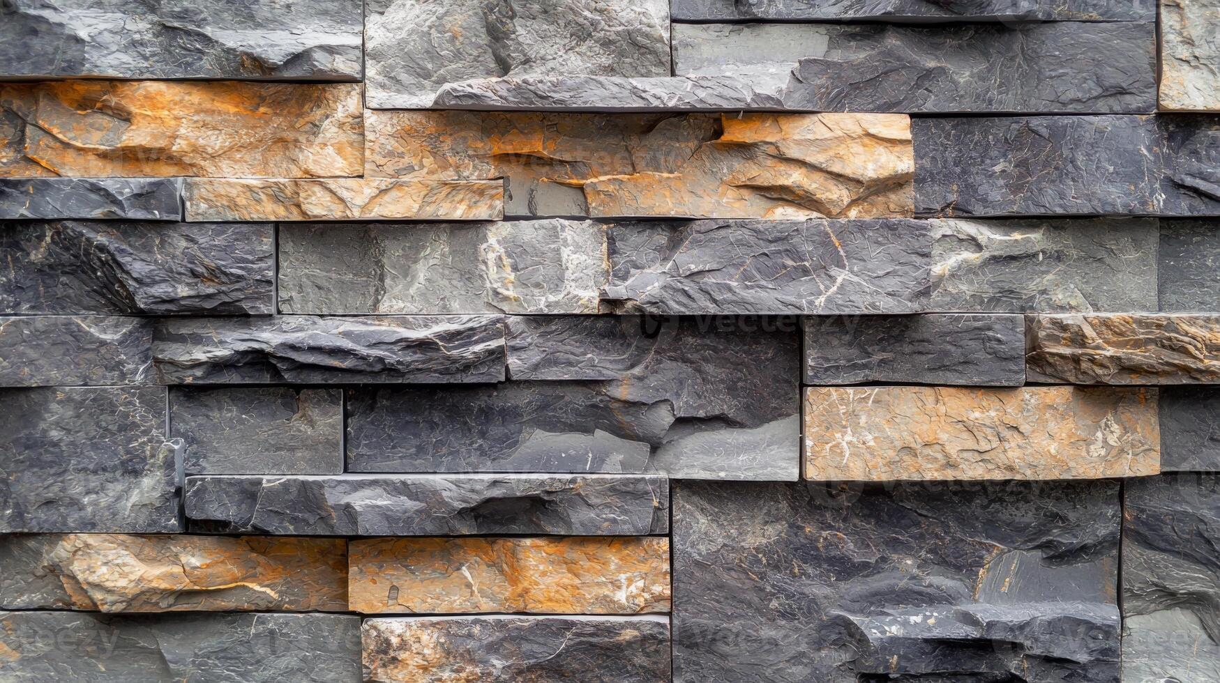 Natural stone wall with a stunning granite texture ideal for architectural and design projects photo